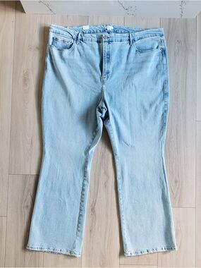 Good American Light Blue Flare Jeans